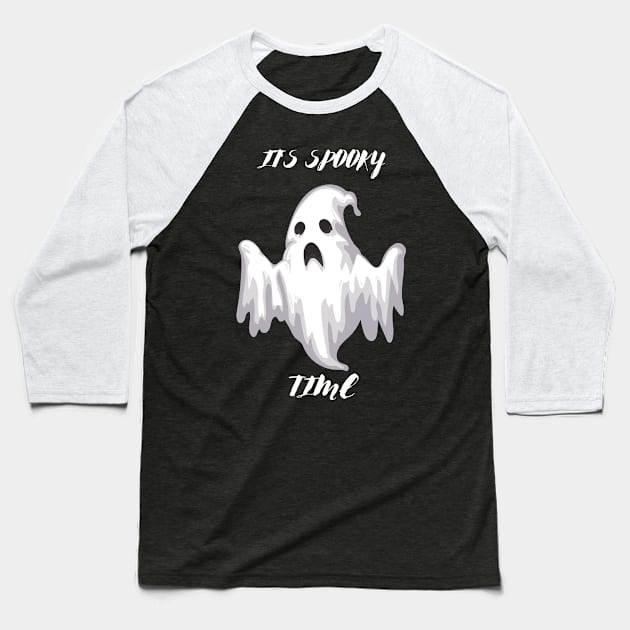 It's Spooky Time Halloween Baseball T-Shirt by JC's Fitness Co.